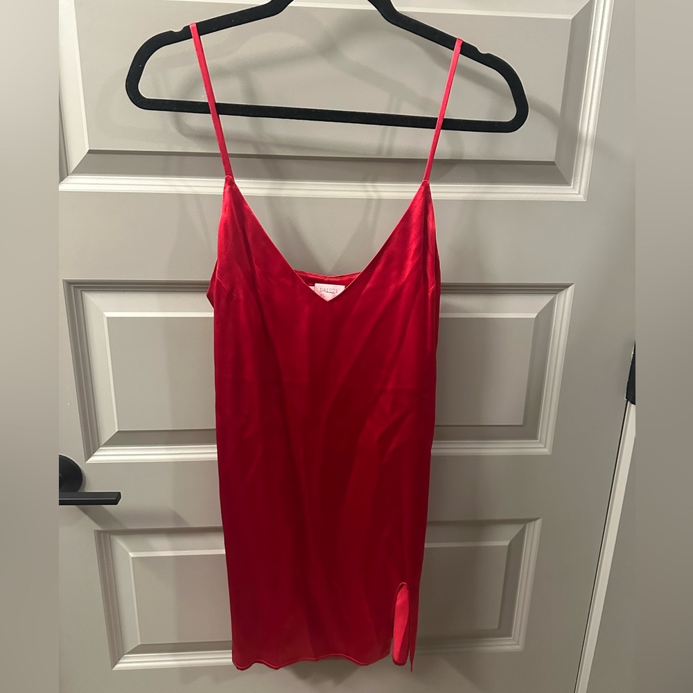Reformation Vibrant Red silk Dress